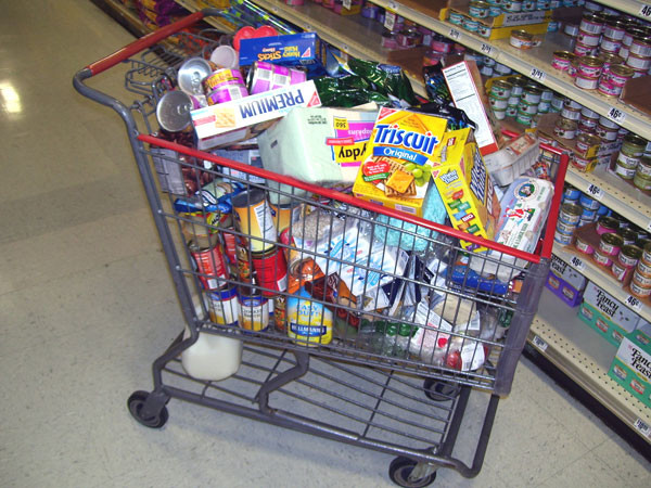 Shopping-cart-with-full-of-